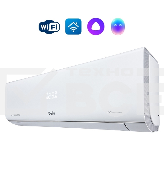 Внутренний блок сплит-системы Ballu iGreen Pro DC BSAGI/in-24HN8_V4 инвертор, 24000 BTU, 70 м², 32 дБ, охлаждение, обогрев, осушение, белый