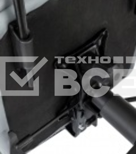 Кресло руководителя Бюрократ CH-824MSG-BF серый, эко.кожа/ткань, крестов. пластик, подст. для ног