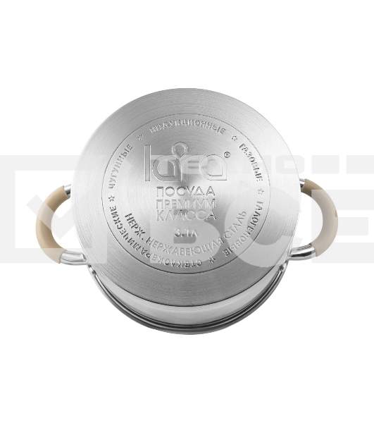 Набор посуды LARA LR02-119 БЕРЛИН 6 пр. 1.7+3.1+5.5 л, 16 см, 20 см, 24 см капсулированное индукционное дно, крышка дуршлаг