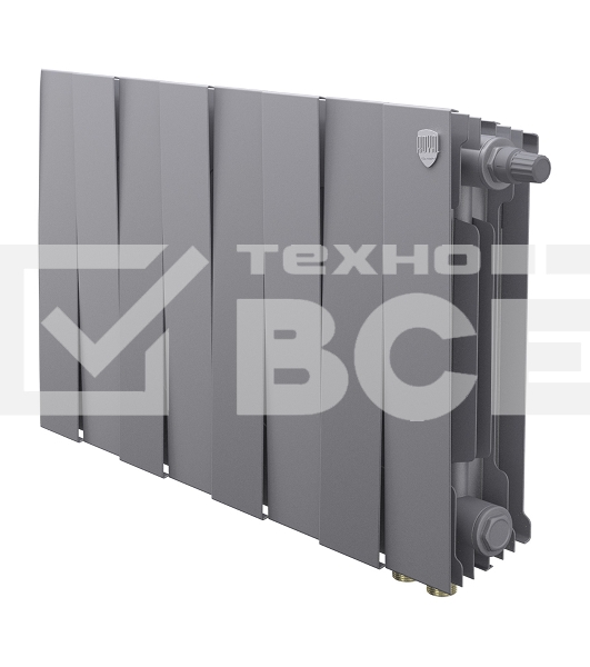 Радиатор биметаллический Royal Thermo PianoForte 300 Серебристый VR80 - 8 секц.