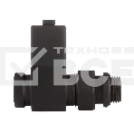 Набор дизайн-вентилей CUBE, прямой черный 1/2