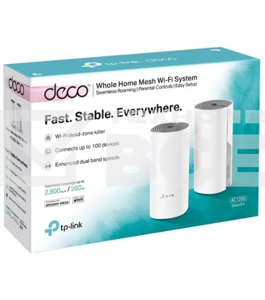 Роутер TP-Link DECO E4(2-PACK) AC1200 Домашняя Mesh Wi-Fi система
