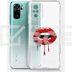 Чехол (клип-кейс) BORASCO ArtWorks, для Xiaomi Redmi Note 10/10S, прозрачный/рисунок, фото 1