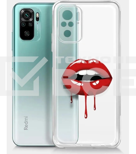 Чехол (клип-кейс) BORASCO ArtWorks, для Xiaomi Redmi Note 10/10S, прозрачный/рисунок