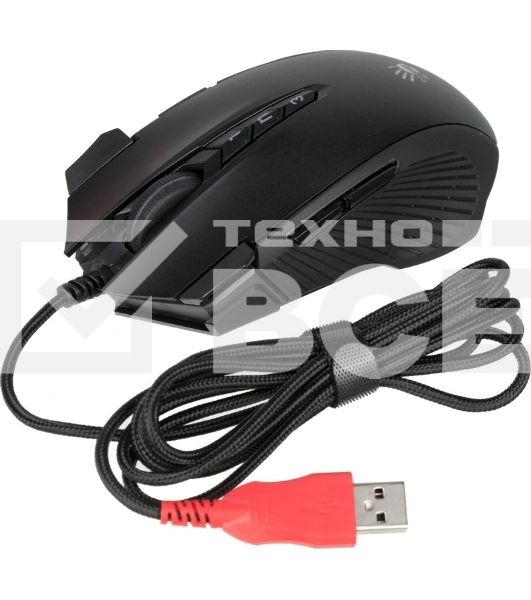 Мышь проводная A4Tech Bloody J90s черный, 8000 dpi, USB, кнопки - 12