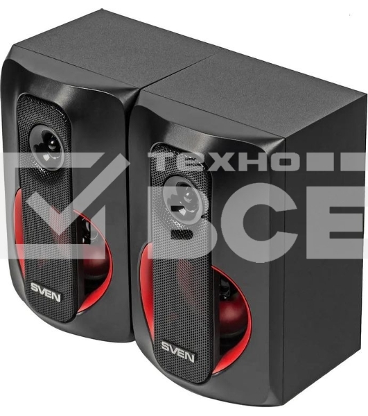 Колонки SVEN AC MS -304, черный Акустическая система, беспроводная передача сигнала по Bluetooth, суммарная мощность (RMS), Вт - 40, выходная мощность (RMS), Вт - сабвуфер: 20, сателлиты: 20 (2 х10), частотный диапазон, Гц - сабвуфер: 40 – 150, сателлиты: 150 – 20 000, размеры динамиков, мм - сабвуфер: O 128, воспроизведение с USB flash и SD card памяти, встроенное FM-радио, LED-дисплей, пульт ДУ, материал корпуса сабвуфера и сателлитов – дерево (MDF).