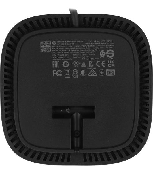 USB-концентратор HP G5, USB Type-C, USB 3.0/USB Type-C/RJ-45/DisplayPort/HDMI/Jack 3.5мм, USB