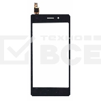 Сенсорное стекло (тачскрин) для Huawei P8 Lite, черное, фото 1