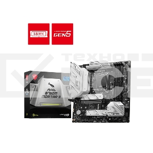 Материнская плата MSI MAG B760M MORTAR II, LGA 1700, Intel B760, 4xDDR5, 4xSATA, 3xM.2, 1xPCIe 5.0 x16, 1xPCIe 4.0 x4, 1xHDMI, 1xDP, 1xUSB Type-C, 1x2.5Gb LAN, 3xUSB-A 2.0, 3xUSB-A 3.2 Gen 2, 5x3.5 мм, 7.1, mATX