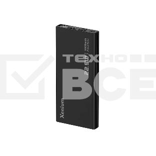 Внешний аккумулятор Xenium PowerBank P2210 черный (10000 мА*ч, 22.5 Вт, USB-A - 2 шт, USB-C - 1 шт, дисплей)