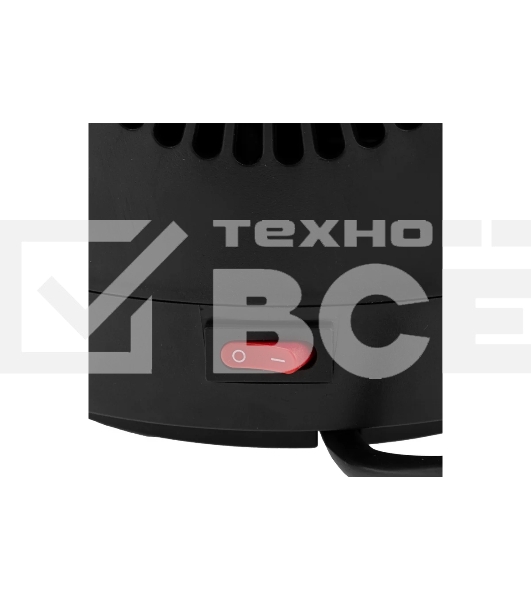Тепловентилятор керамический Denzel DTFC-1200, черный, 600/1200 Вт, 12 м2, 3 режима, термостат