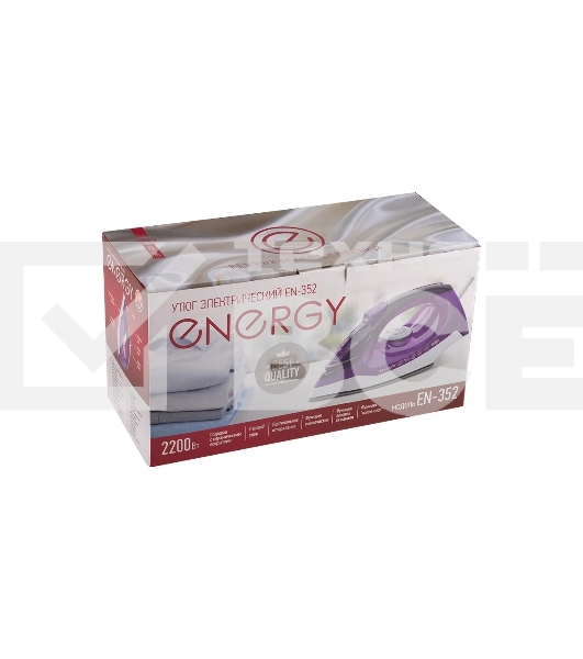 Утюг ENERGY EN-352 фиолетовый, 2200 Вт, пар, спрей, керам. подошва, антинакипь