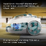 Пылесос Hyundai HYV-C3500 2220Вт белый/бирюзовый, фото3
