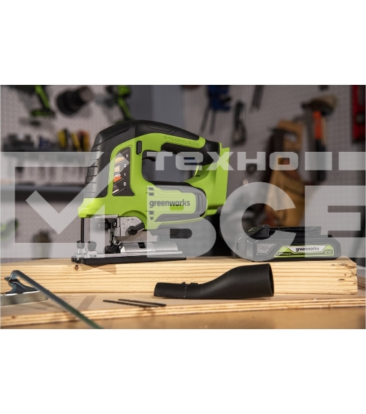 Лобзик аккумуляторный GreenWorks GD24JS, 24V, бесщеточный без АКБ и ЗУ