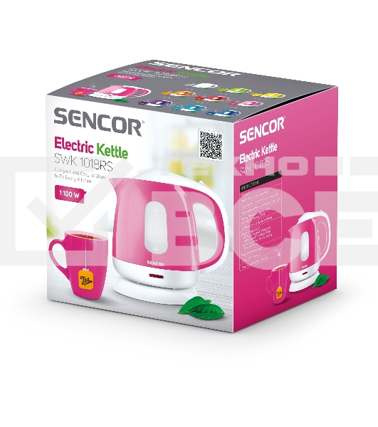 Чайник электрический Sencor SWK 1018RS розовый, 1 л, 1100 Вт