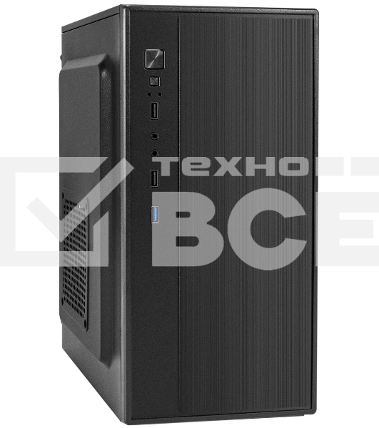 Компьютерный корпус Minitower ExeGate BAA-408U-UNS500 (mATX, БП UNS500 с вент. 12см, 2хUSB+1хUSB 3.0, HD Audio, черный)