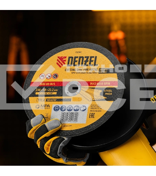 Круг отрезной по металлу, 230 х 1,8 х 22,2 мм, WA46TBF Denzel