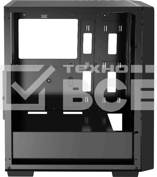 Компьютерный корпус Ocypus Gaммa C60 BK ATX/win/black/no PSU/Tempered Glass