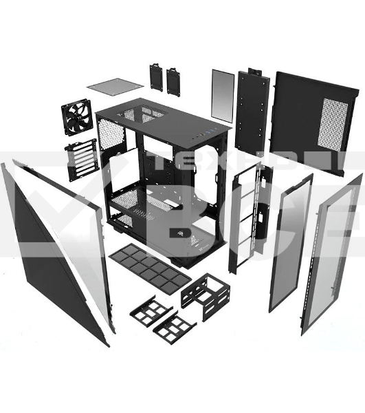 Компьютерный корпус Thermaltake Divider 300 TG черный без БП ATX 2x120мм 2xUSB 3.0 1xUSB3.1 audio front door bott PSU