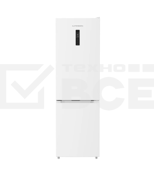 Холодильник Kuppersberg RFCN 2013 WG белое стекло двухкамерный 240/95л морозилка снизу, No Frost