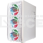 Компьютерный корпус Ginzzu GL 390 боковая дверца закаленное стекло на петлях на магнитах, controller CRC10, 4* 12R6W FAN 12CM RGb белый, фото9