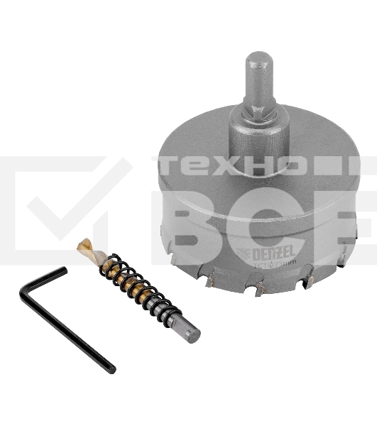 Коронка по металлу Denzel твердосплавная, 73 мм