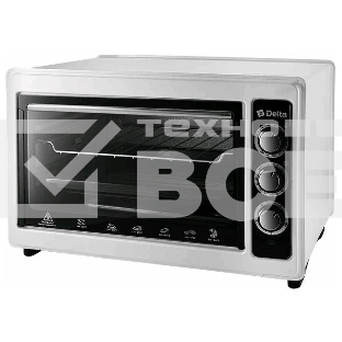Мини-печь Delta D-0124 белый, ТЭН повыш. мощности,1300 Вт,37 л,2 нагреват. эл, термостат