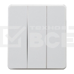 Выключатель Kranz ROUND 3 кл 10А с/у перламутр, фото 1