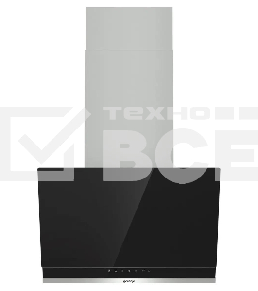 Вытяжка наклонная Gorenje WHI649X21P черный/серебристый, 60 см, 740 куб. м/ч, 67 дБ
