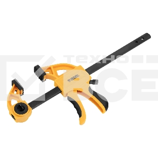 Струбцина Denzel F-образная,быстрозаж., 8'x 2 3/4', 200х70мм, пласт.корпус,фиксатор,двухк. рук-ка