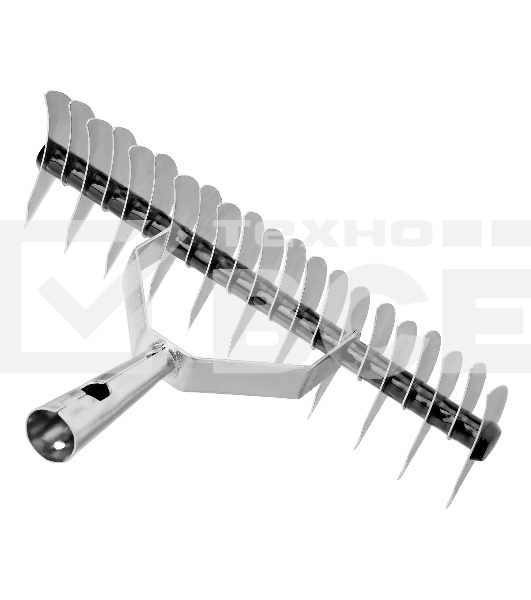 Грабли Palisad BASE двусторонние аэраторные, стальные, зубъя 11/21шт, 340 мм, без черенка