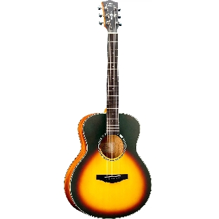 Трансакустическая гитара с уменьшенным корпусом Kepma ES36E-K10PRO-3TSM цвет санберст, матовая отделка