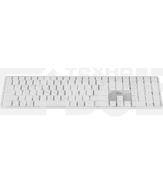 Клавиатура Acer OKR301 (ZL.KBDEE.015) беспроводная, USB, Bluetooth/Радиоканал, белый/серебристый