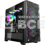 Компьютерный корпус  PCCooler C3D510 BK ARGB, Tempered Glass Full Tower, Black, TG, 0.7 SPCC, 3x120mm ARGB E-ATX, ATX, mATX, mITX 170/390/410mm 2x2.5