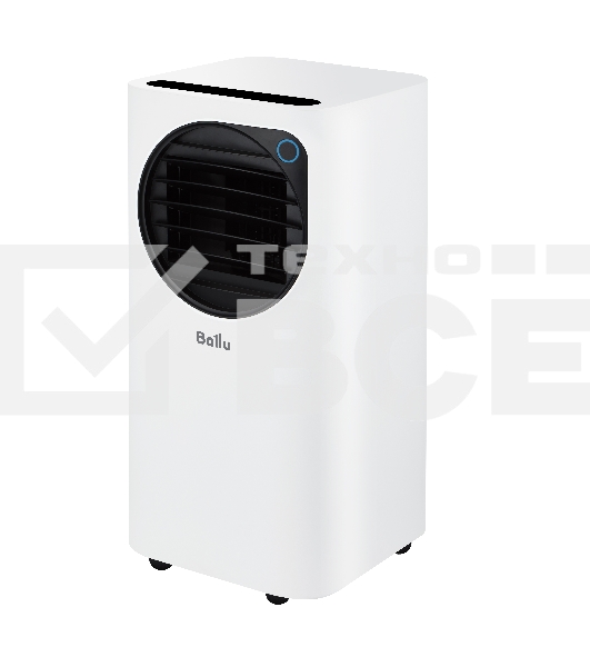 Кондиционер мобильный Ballu Eclipse BPAC-10 EPW/N6 10000 BTU, 24 м², 50 дБ, охлаждение, осушение, белый