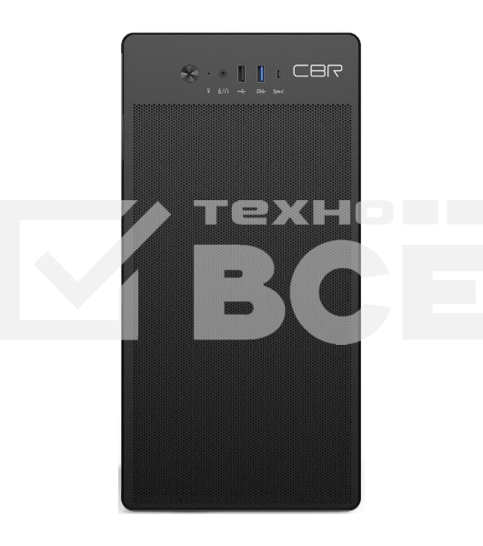 Компьютерный корпус CBR PCC-MATX-V285-WPSU черный mATX, Minitower V285, без БП, 1*USB 3.0 Type-C, 1*USB 3.0, 1*USB 2.0, HD Audio+Mic, кабель питания 1.2м