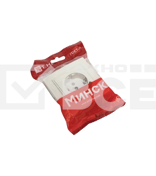 Розетка EKF Минск ERR16-028-100-USB 1-местная СП с/з с защитными шторками 16А белая с USB 1А