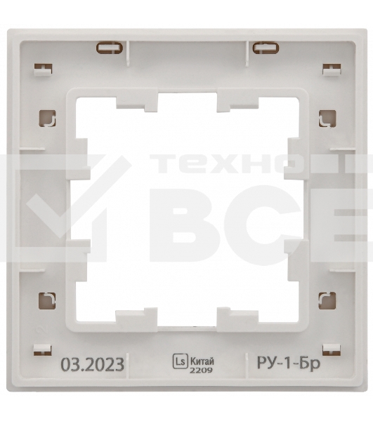 Рамка 1-местная IEK BRITE РУ-1-Бр DECOR рифленый белый