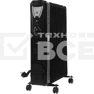 Масляный обогреватель Centek CT-6202 (11 секций) черный, 2500 Вт, 25 м2, термостат