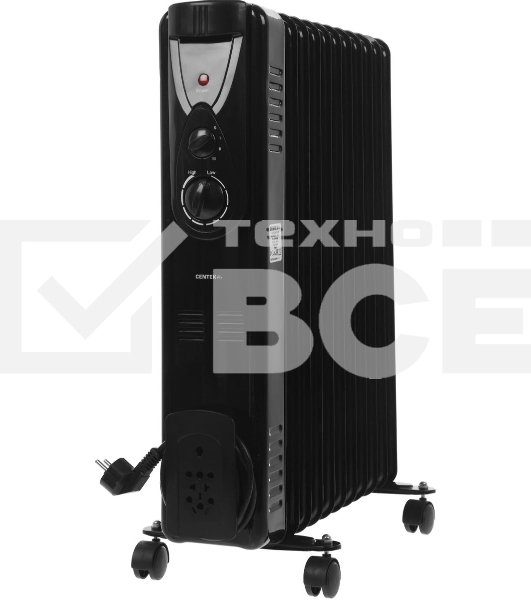 Масляный обогреватель Centek CT-6202 (11 секций) черный, 2500 Вт, 25 м2, термостат