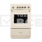 Плита электрическая De Luxe 506004.23ЭС-123 топленое молоко, конфорок 4 шт, духовка 54 л, 50 см x 87 см x 60 см, фото 1