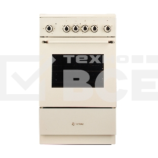 Плита электрическая De Luxe 506004.23ЭС-123 топленое молоко, конфорок 4 шт, духовка 54 л, 50 см x 87 см x 60 см