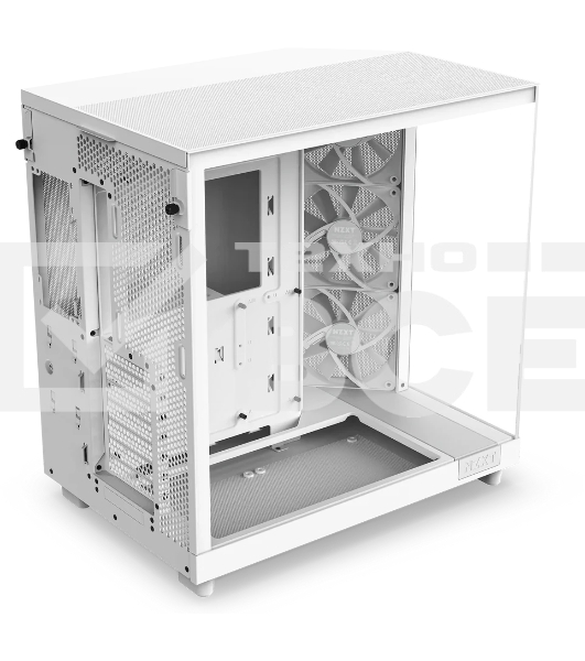 Компьютерный корпус без блока питания Case NZXT H6 Flow, Midi-Tower, TG, 3x120мм, 2xUSB-A 3.2 + 1xUSB-C 3.2, ATX, mATX, mITX белый