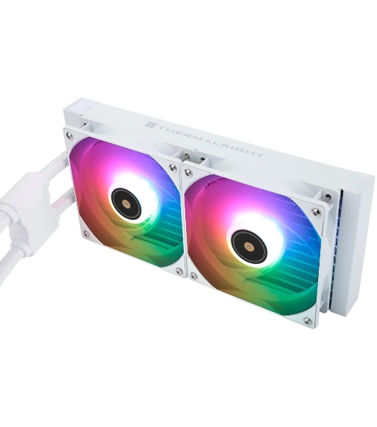 Водяное охлаждение для процессора Thermalright Frozen Notte 240 White ARGB V2 белый (240мм, ARGB/ Fans: 2x120мм, 72.37CFM, 27.7dBA, 2000RPM/ Pump height 54мм, 28dBA, 5300RPM, Rad thickness 27мм/ S: 1200, 1700, 1851, 2011, 2066, 115X, AM2, AM2+, AM3, AM3+, AM4, AM5, FM1, FM2, FM2+)