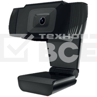 Веб-камера с матрицей 3 МП, CBR CW 855FHD Black, разрешение видео 1920х1080, USB 2.0, встроенный микрофон с шумоподавлением, фикс.фокус, крепление на мониторе, длина кабеля 1,8 м, черный