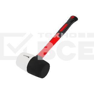 Киянка резиновая Matrix 11173, 910 г, черно-белая резина, фибергласовая рукоятка