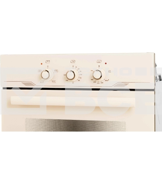 Встраиваеммый газовый духовой шкаф Gefest ДГЭ 621-01 В1, 52л, дверца с 2 стеклами, кремовый