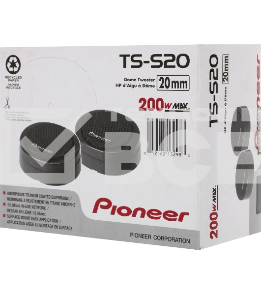 Колонки автомобильные Pioneer TS-S20 200Вт 92дБ 8Ом 2см (ком.: 2кол.) твитер