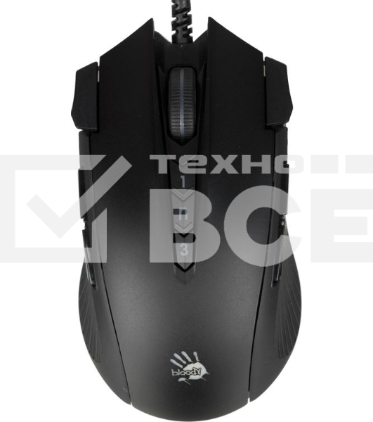 Мышь проводная A4Tech Bloody J90s черный, 8000 dpi, USB, кнопки - 12