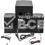 Колонки SVEN AC MS -304, черный Акустическая система, беспроводная передача сигнала по Bluetooth, суммарная мощность (RMS), Вт - 40, выходная мощность (RMS), Вт - сабвуфер: 20, сателлиты: 20 (2 х10), частотный диапазон, Гц - сабвуфер: 40 – 150, сателлиты: 150 – 20 000, размеры динамиков, мм - сабвуфер: O 128, воспроизведение с USB flash и SD card памяти, встроенное FM-радио, LED-дисплей, пульт ДУ, материал корпуса сабвуфера и сателлитов – дерево (MDF)., фото11